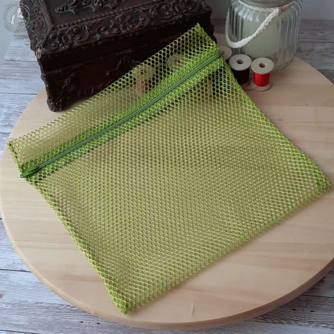 Sac à vrac mesh - Pomme + zip Pistache