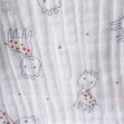 Double gaz imprimé Girafe