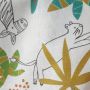 Coton enduit imprimé-Jungle - Petit étui à couverts + petit essuie-tout - Aux temps des pois