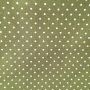 Coton imprimé-Piselli Kaki - Petit étui à couverts + petit essuie-tout - Aux temps des pois